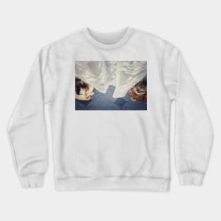 two kittens looking up Crewneck Sweatshirt